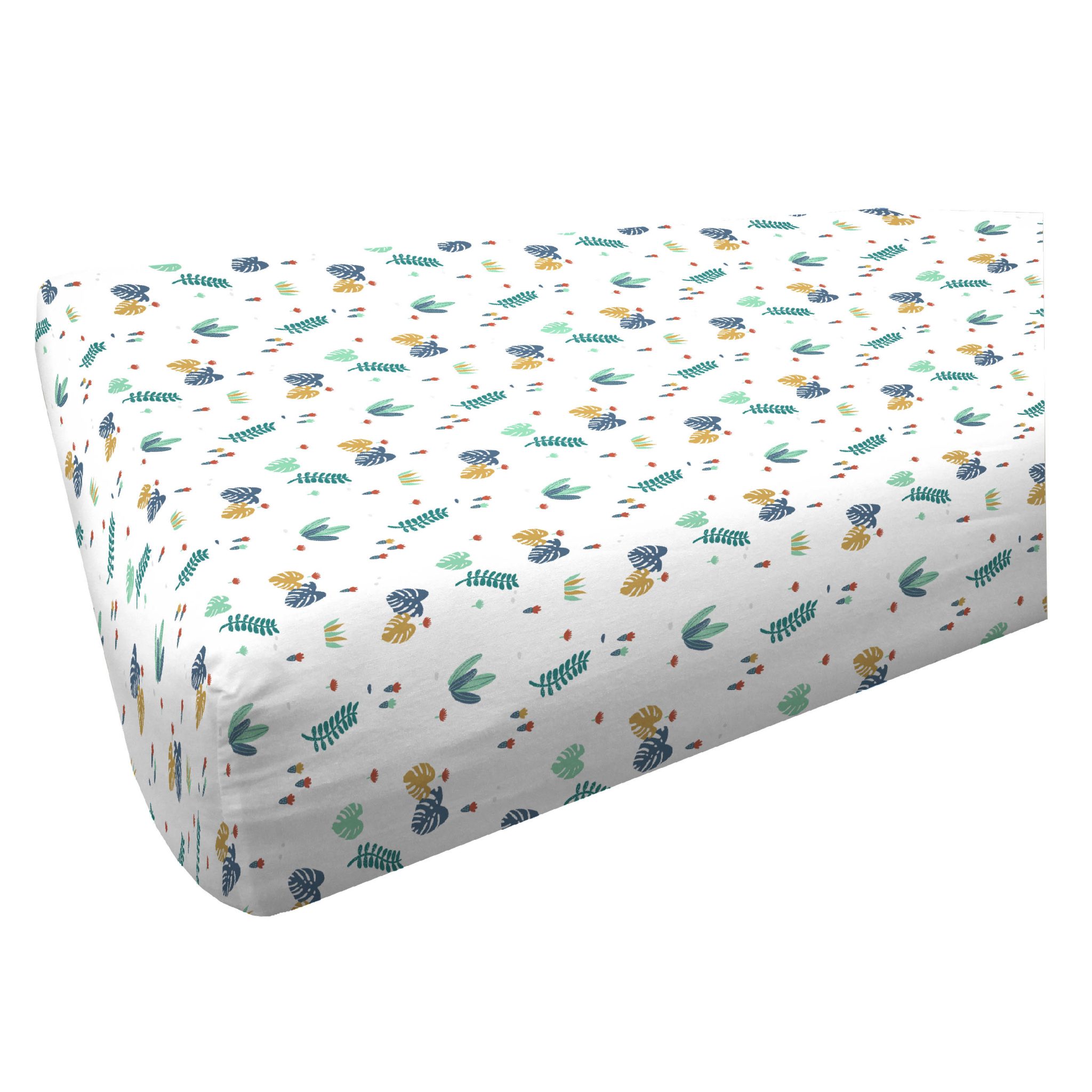 Drap Housse Enfant DINO JUNGLE En Coton BIO