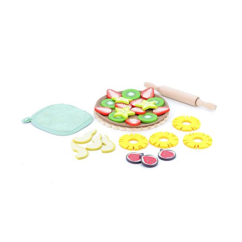 Atelier tarte aux fruits accessoire cuisine et marchande jeu imitation aliment en bois REVENDEUR VILAC magasin de jouets en bois à st pierre 97410 Livraison LA REUNION 974