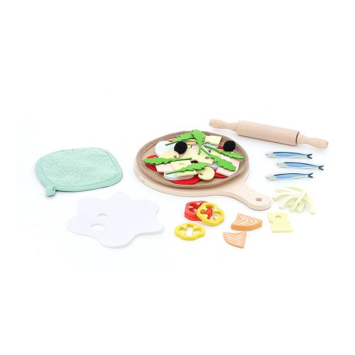 Atelier pizza della mamma accessoire cuisine et marchande jeu imitation aliment en bois REVENDEUR VILAC magasin de jouets en bois à st pierre 97410 Livraison LA REUNION 974