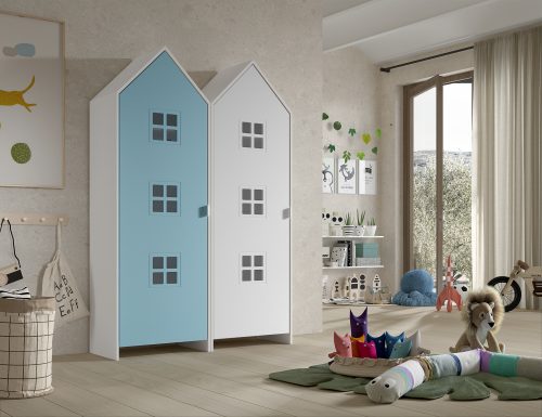 Armoire modulable avec une porte de couleur pour chambre bébé et enfant décoration de chambre et mobilier saint pierre reunion 974 livraison à domicile