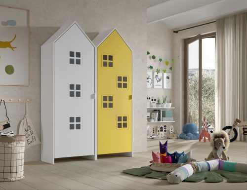 Armoire modulable avec une porte de couleur pour chambre bébé et enfant décoration de chambre et mobilier saint pierre reunion 974 livraison à domicile