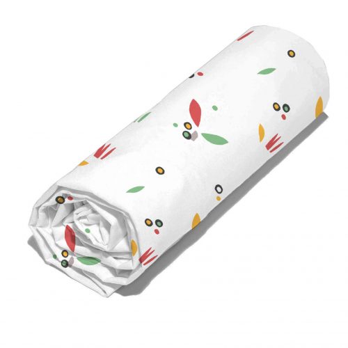 drap housse 90x200 enfant feuille