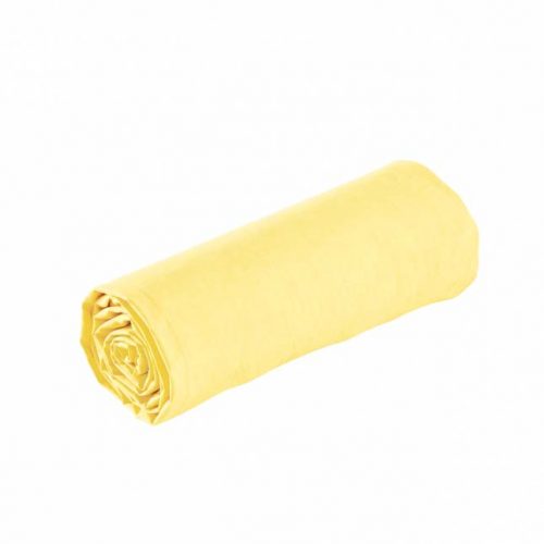 drap housse jaune coton