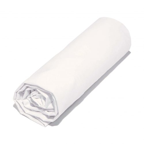 drap housse coton blanc