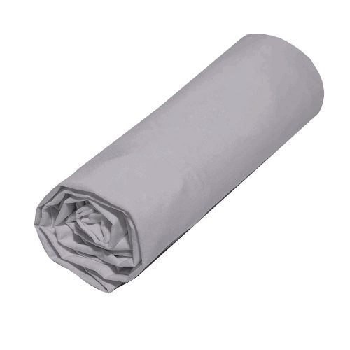 drap housse gris coton