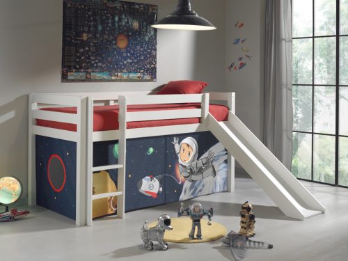 lit enfant toboggan décoration astronaute