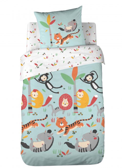 parure de lit enfant jungle AVEC ANIMAUX