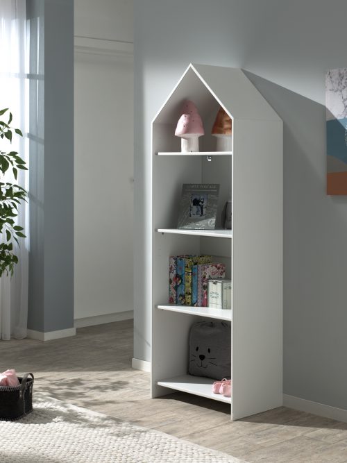 Bibliothèque en forme de maison décoration chambre enfant