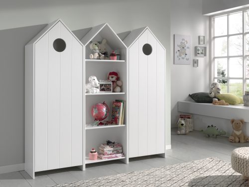 armoire 1 porte assorti couleur entièrement blanc