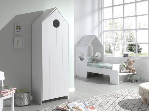 armoire en forme de maisonnette déco blanc