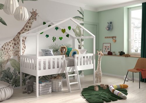 Lit cabane THEO lit enfant mi hauteur magasin mobiliers enfant chambre enfants 97410 La Réunion St Pierre