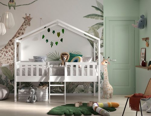 Lit cabane THEO lit enfant mi hauteur magasin mobiliers enfant chambre enfants 97410 La Réunion St Pierre