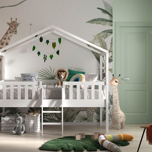 Lit cabane THEO lit enfant mi hauteur magasin mobiliers enfant chambre enfants 97410 La Réunion St Pierre