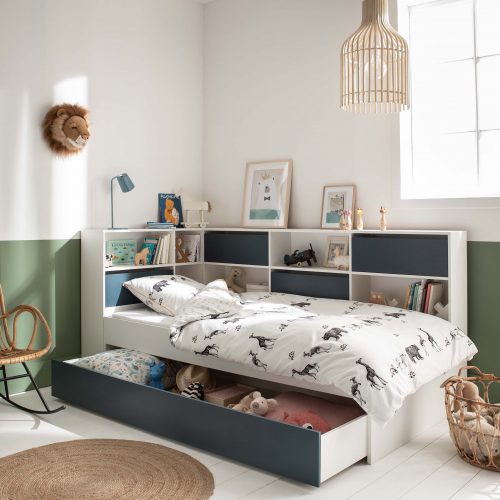 lit pour enfant et ado avec beaucoup de rangement sous le lit