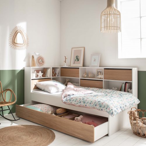 lit pour enfant et ado avec beaucoup de rangement pour optimiser la chambre