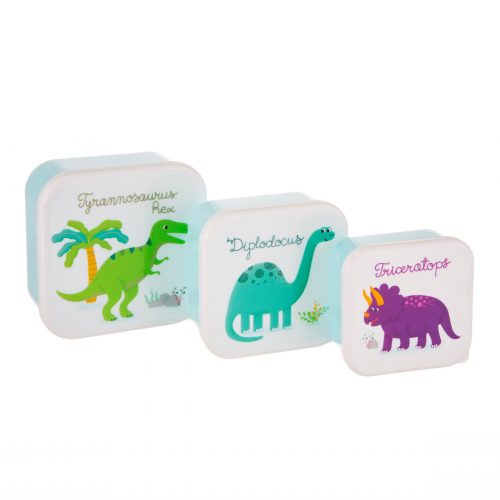 lot de 3 boites à gouter école DINO