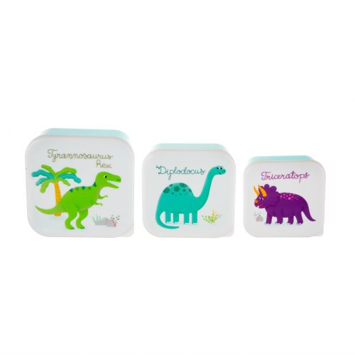 lot de 3 boites à gouter école rigolote dino