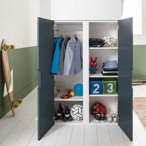 lit mezzanine pour enfant et ado avec rangement et bureau avec armoire