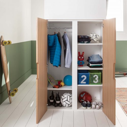 lit mezzanine pour enfant et ado avec rangement et bureau avec armoire de rangement