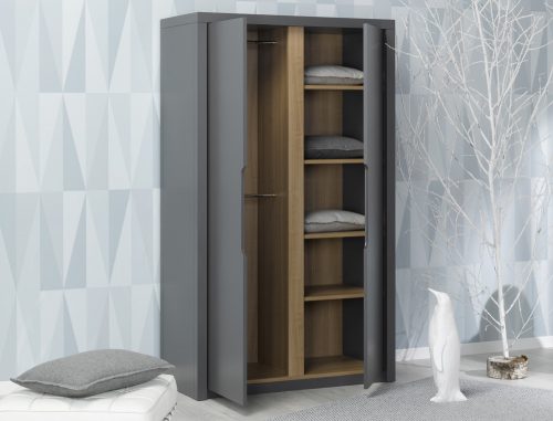 armoire pour enfant gris anthracite