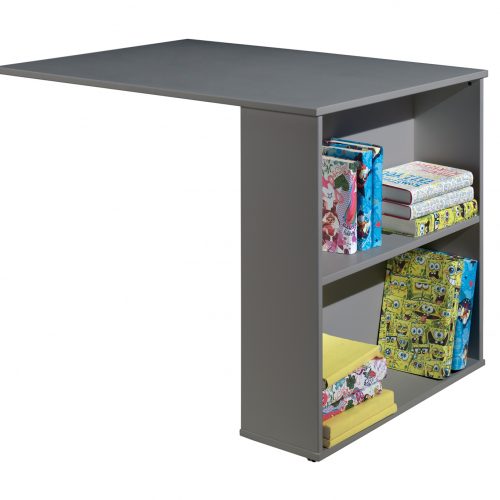 Bureau pour Lit Mi-hauteur COULISSANT Gris magasin pour enfant ile de la reunion