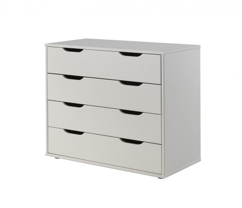 commode 4 tiroirs pour enfant et ado blanc