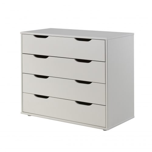 commode 4 tiroirs pour enfant et ado blanc