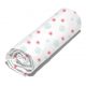 drap housse gris fleurs bleu et rose