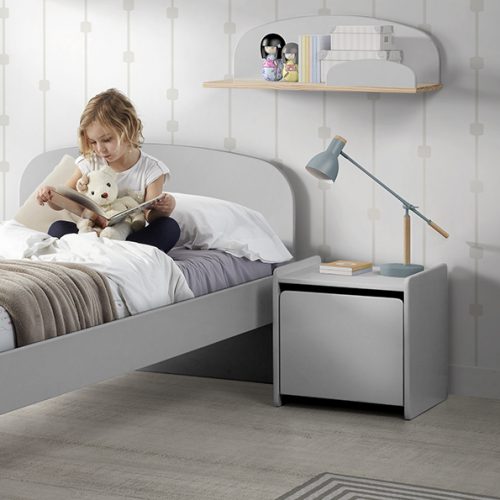 table de chevet pour lit enfant gris