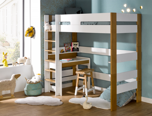 bureau de style nordique pour chambre d'enfant pour mezzanine