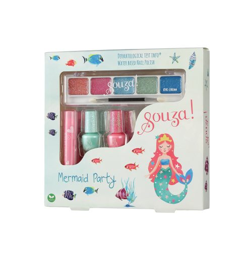 Coffret de maquillage SIRENE MERMAID PARTY maquillage pour enfant magasin de jeu et jouet saint pierre reunion sans produit chimique et vegan spécial enfant 974