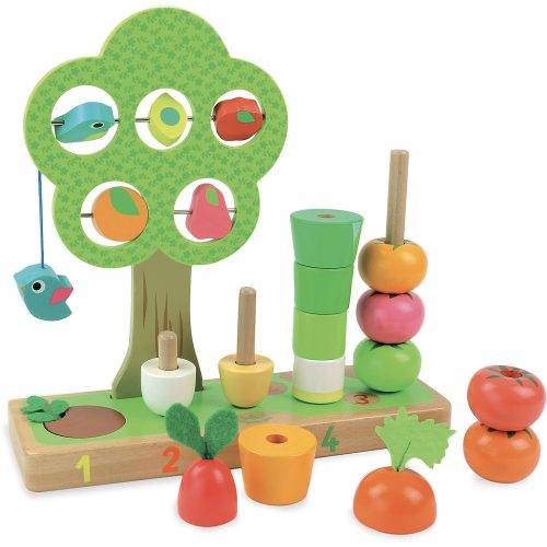 Jeu d'éveil idéal pour apprendre à compter en bois les légumes