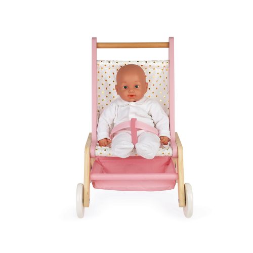 Poussette pour poupée en bois pour enfant