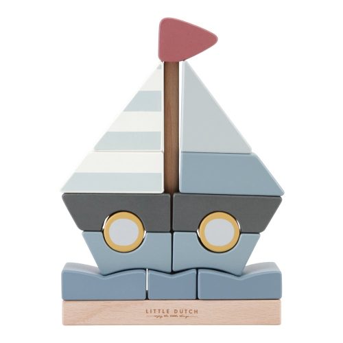 Empilable voilier en bois sailors bay revendeur LITTLE DUTCH magasin de jouets en bois st pierre 97410 livraison la Réunion 974