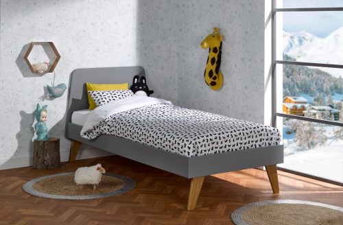 lit ado de style scandinave gris