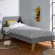 lit ado de style scandinave gris