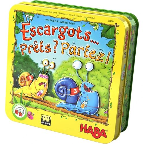 Escargots... Prêts? Partez! Jeu de course Jeu de dés revendeur officiel HABA jeu de société enfant magasin de jouets en bois jeu d'apprentissage 97410 St pierre 974 La Réunion