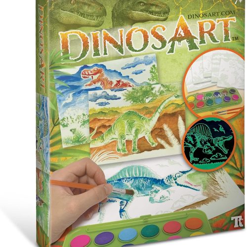 Aquarelle magique Dinos Art oeuvre d'art peinture enfant loisirs créatifs revendeur NEBULOUS STARS magasin de jouets en bois à st pierre 97410 livraison la réunion 974