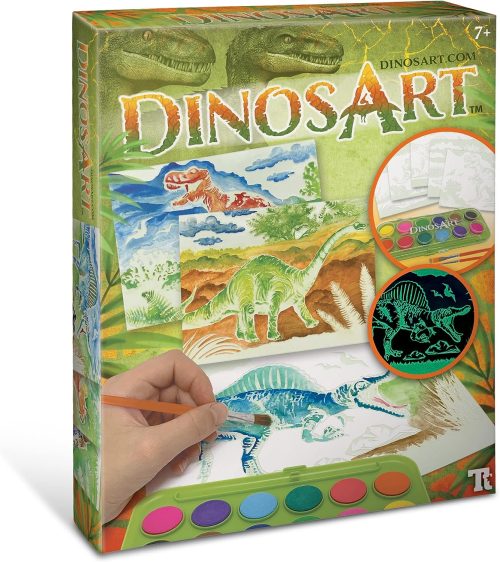 Aquarelle magique Dinos Art oeuvre d'art peinture enfant loisirs créatifs revendeur NEBULOUS STARS magasin de jouets en bois à st pierre 97410 livraison la réunion 974