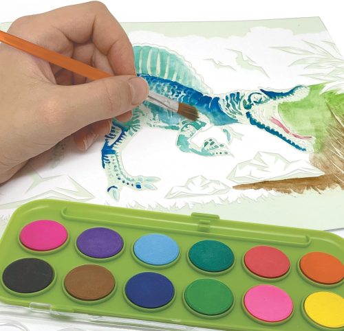 Aquarelle magique Dinos Art oeuvre d'art peinture enfant loisirs créatifs revendeur NEBULOUS STARS magasin de jouets en bois à st pierre 97410 livraison la réunion 974