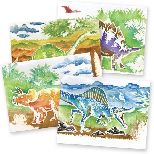 Aquarelle magique Dinos Art oeuvre d'art peinture enfant loisirs créatifs revendeur NEBULOUS STARS magasin de jouets en bois à st pierre 97410 livraison la réunion 974