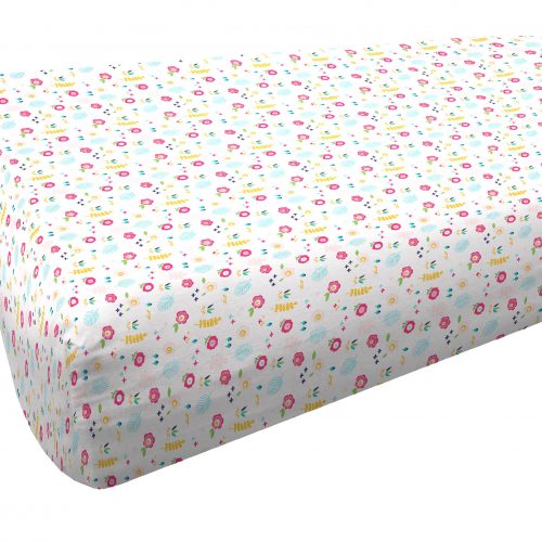 Drap housse enfant JUNGLE FILLE pour lit enfant