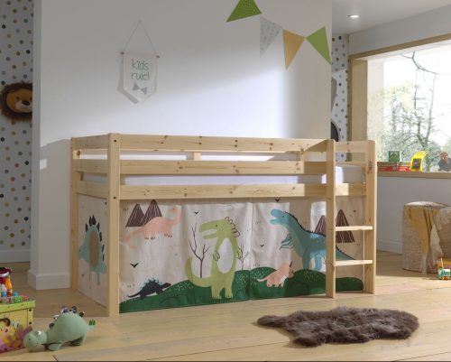 Lit mi hauteur pour enfant en bois naturel magasin mobilier enfant et ado saint pierre reunion 974