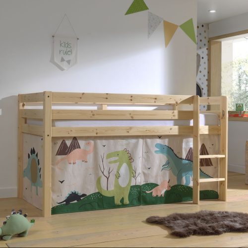 Lit mi hauteur pour enfant en bois naturel magasin mobilier enfant et ado saint pierre reunion 974