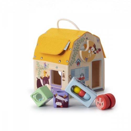 Maison sonore à forme en bois jeu de motricité et de dextérité revendeur lilliputiens magasin de jouets en bois et montessori à st pierre 97410 livraison la réunion 974