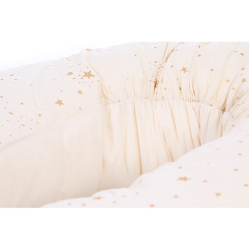 Coussin d'allaitement en coton BIO GOLD STELLA NATURAL LUNA