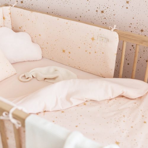 Tour de lit NEST GOLD STELLA DREAM PINK pour berceau bébé