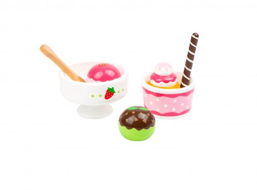 Set de boules de glaces en bois