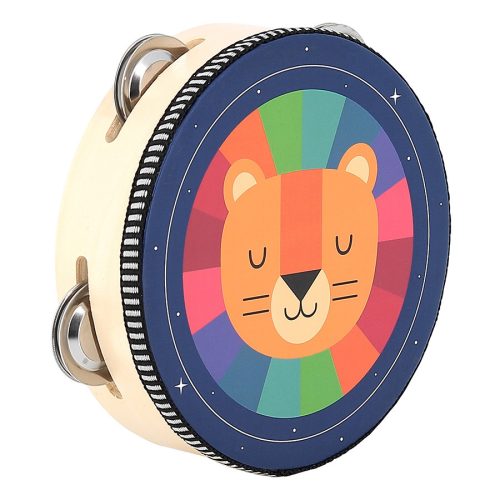 tambourin rainbow arc en ciel marque VILAC instrument de musique en bois pour enfants magasin de jouets en bois à st pierre 97410 livraison LA REUNION 974