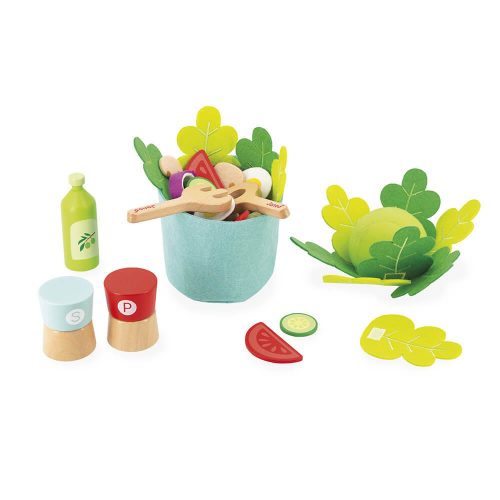 Ma salade composée accessoires cuisine en bois et marchande jeu d'imitation revendeur officiel JANOD magasin de jouets en bois ST PIERRE 97410 livraison la Réunion 974